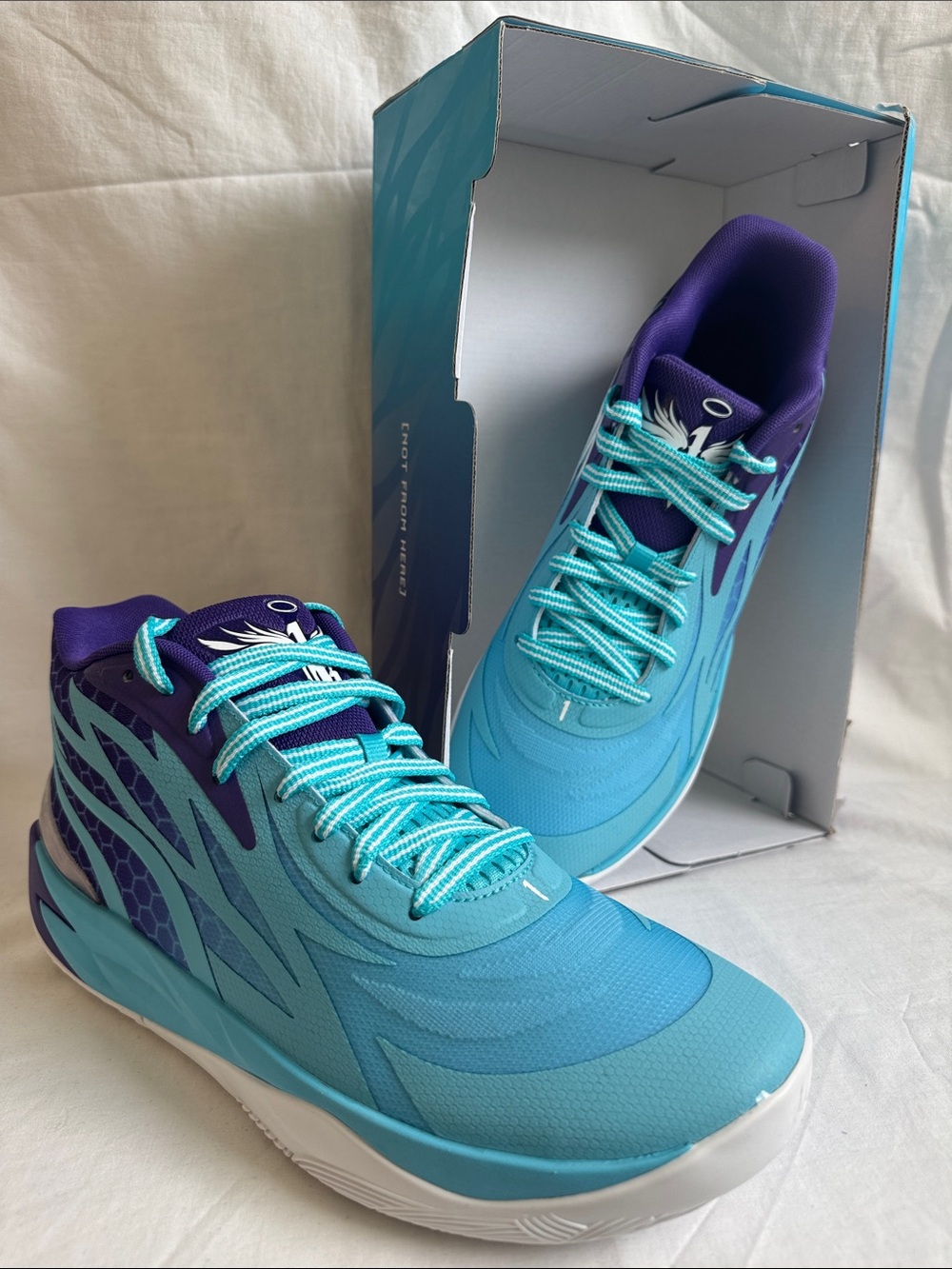 Puma Mens Turquoise & Purple Athletic Shoes